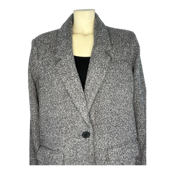 NWT Soft brushed oversized blazer in gray black size XL - Picture 4 of 16